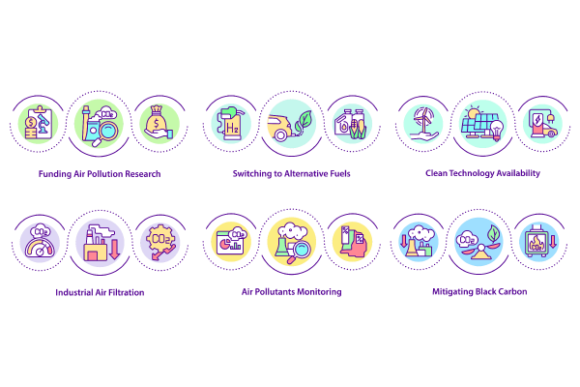Air Pollutants Graphics for Modern Branding