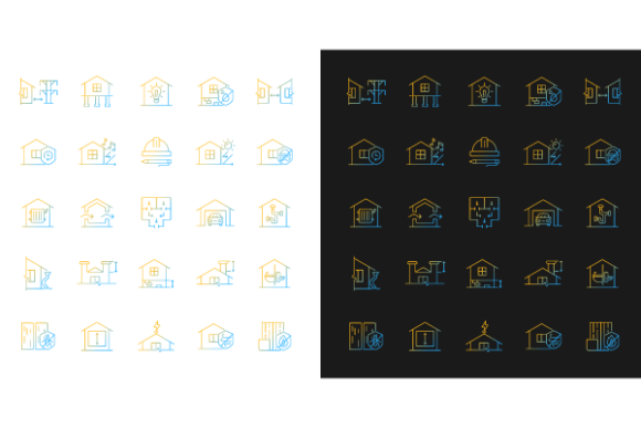 Building Safety Gradient Icons Bundle