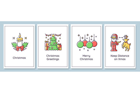Christmas Celebration Greeting Cards Graphics for Local Branding