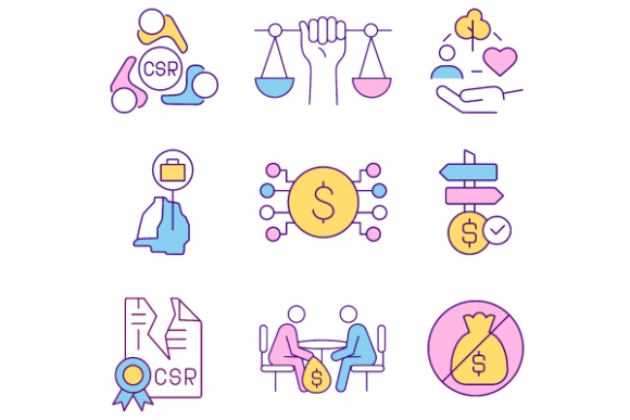 Corporate Responsibility Icons for Modern Branding