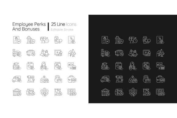 Employee Perks Icons Bundle