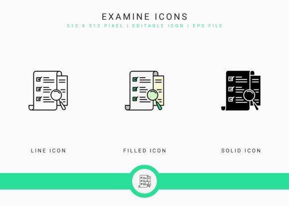 Examine Icons Set Graphics for Crafters