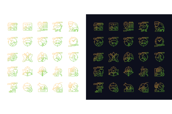 Hunting Gradient Icons Bundle Graphics for Modern Branding