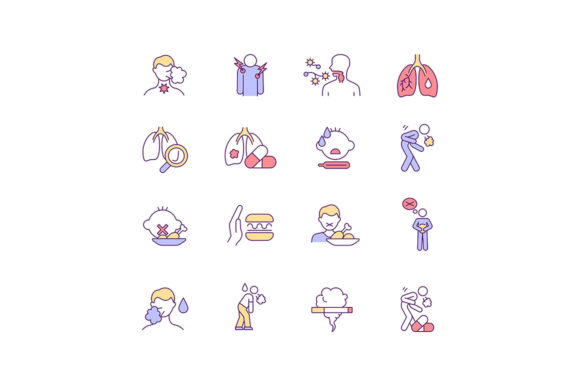 Lung Infection Symptoms Graphics for Crafters