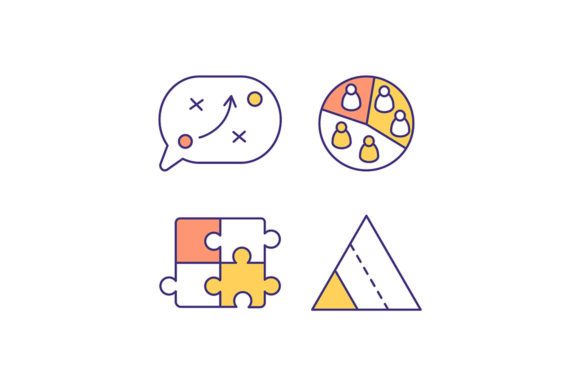Marketing Strategy RGB Color Graphics for Branding