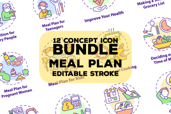 Meal Plan Icons for Crafting