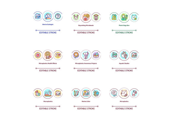 Microplastic Concept Graphics for Eco-Friendly Digital Products