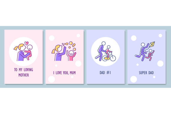 Mothers and Fathers Day Greeting Cards Graphics