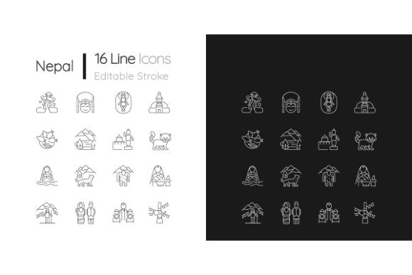 Nepal Cultural Heritage Graphics for Digital Sellers