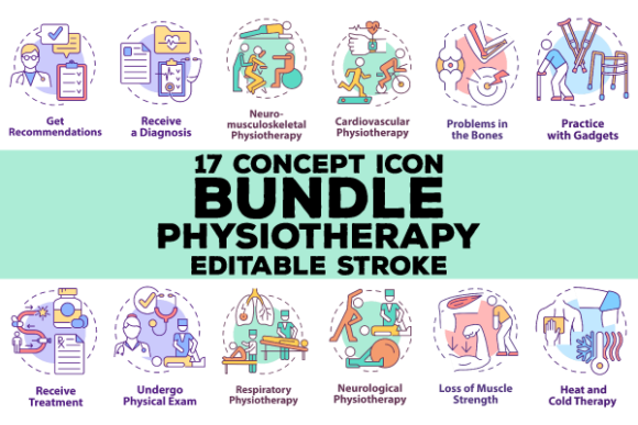 Physiotherapy Concept Graphics for Modern Branding