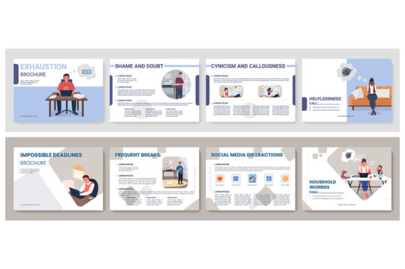 Professional Burnout Vector Brochures Graphics