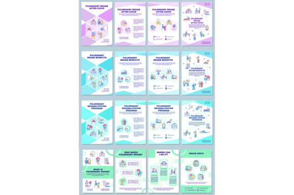 Pulmonary Rehabilitation Brochure Set Graphics