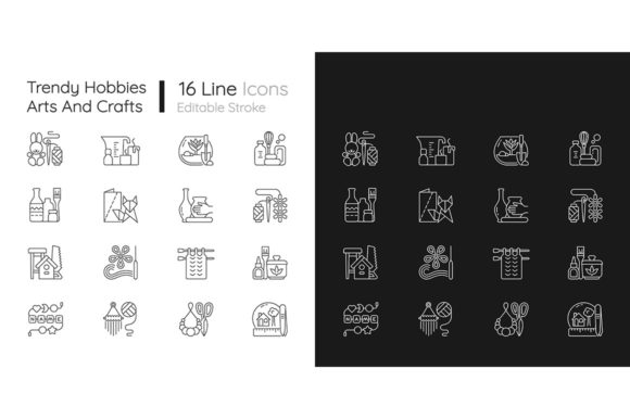 Trending Hobbies Linear Icons for Modern Branding