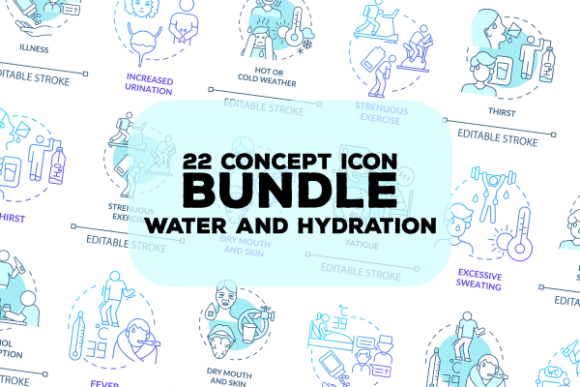 Water and Hydration Graphics for Modern Branding